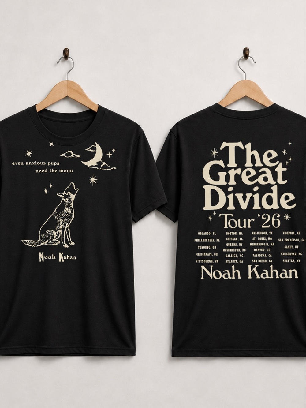 Gildan Black Noah Kahan "The Great Divide" Tour '26 Graphic Tee